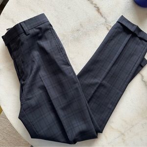 Men’s Saks Fifth Avenue Navy Glen Plaid Trousers